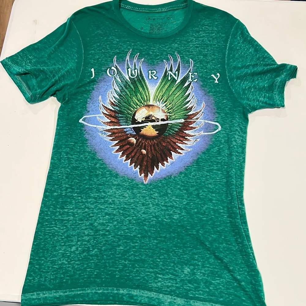 Journey - Live Nation, small emerald green‎ burnout tshirt